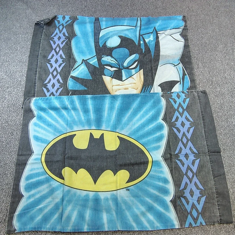 batman vintage sheet pillowcase set Y2K